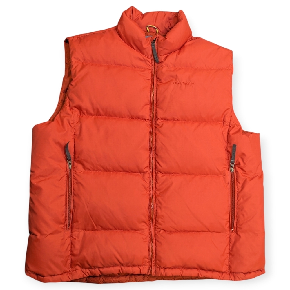 Quest Goose Down Puffer Vest Red Men's Size XL Outdoors Hiking